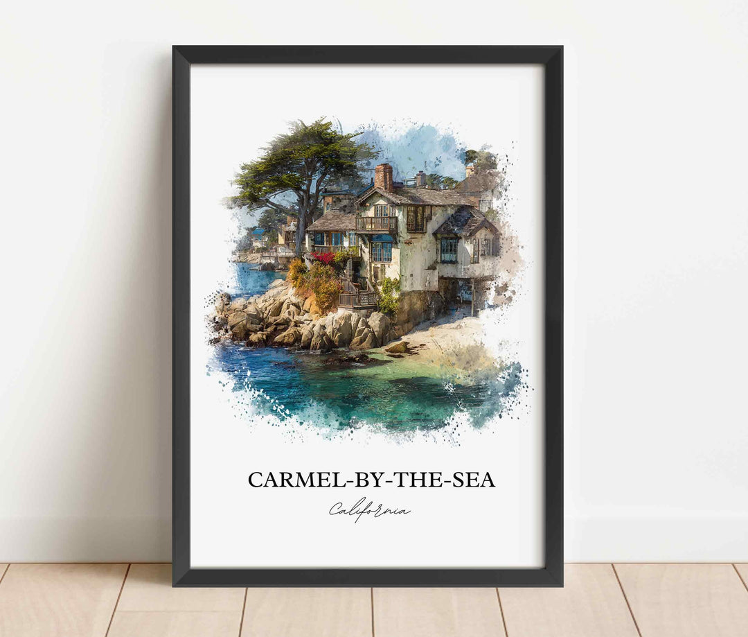 Carmel-by-the-Sea, California – Watercolor Art Print