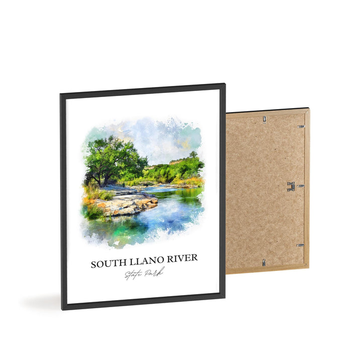 South Llano River Park Wall Art, Junction TX Print, Texas Artwork, South Llano River Gift, Travel Print, Travel Poster, Housewarming Gift