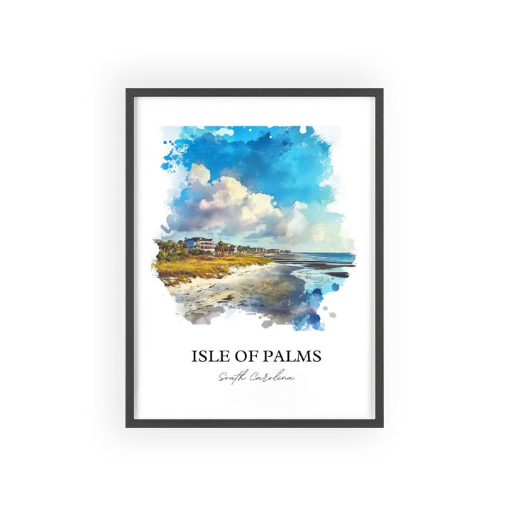 Isle of Palms SC Wall Art, Charleston SC Print, South Carolina Artwork, Isle of Palms Gift, Travel Print, Travel Poster, Housewarming Gift