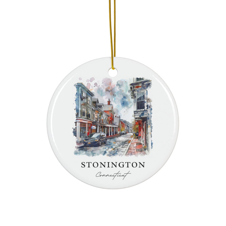 Stonington CT Ornament: Unique Stonington Souvenir, Stonington CT Xmas Decor, and Authentic Connecticut Gift