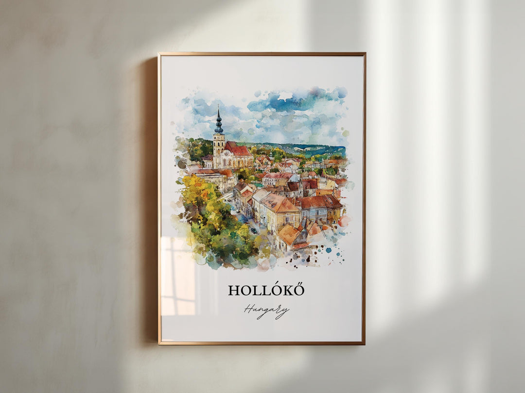 Holloko Hungary Wall Art, Hungary Print, Hungary Watercolor Art, Holloko Gift, Travel Print, Travel Poster, Housewarming Gift