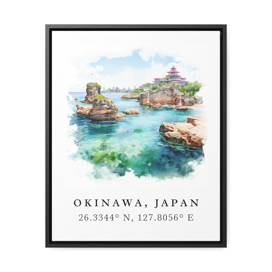 Okinawa Wall Art, Okinawa Japan Print, Okinawa Watercolor Art, Okinawa Japan Gift,