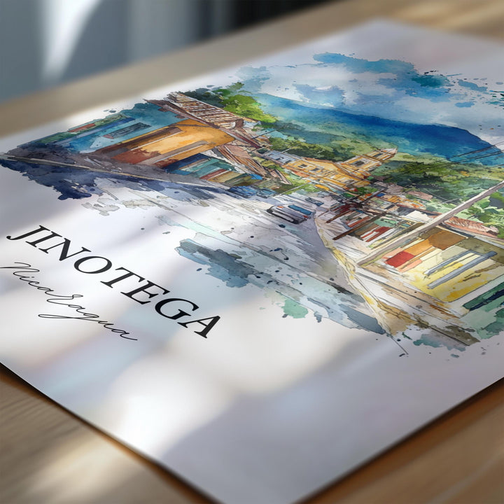 Jinotega Wall Art, Jinotega Print, Nicaragua Watercolor Art, Jinotega Nicaragua Gift, Travel Print, Travel Poster, Housewarming Gift