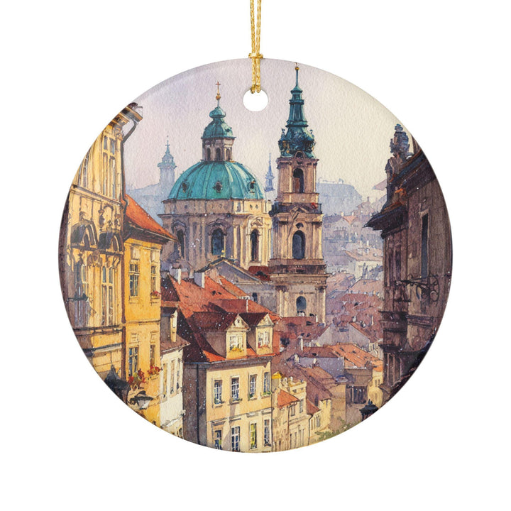 Prague CZ Ornament: Unique Prague Souvenir, Prague Xmas Decor, and Authentic Prague Czech Republic Gift