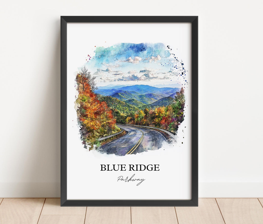 Blue Ridge Parkway Wall Art, Ravensford NC Print, North Carolina Artwork, Blue Ridge NC Gift, Travel Print, Travel Poster, Housewarming Gift