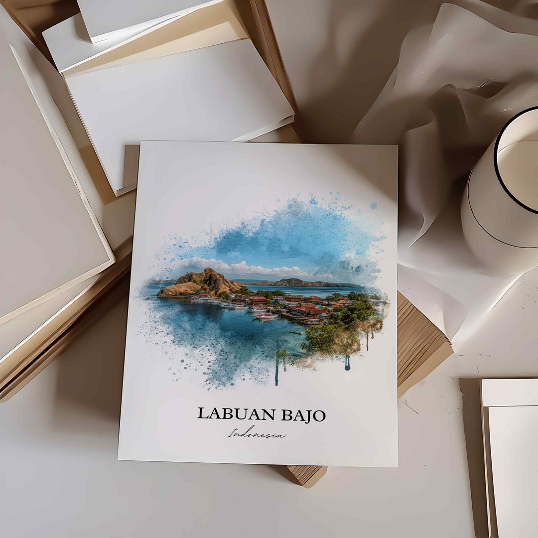 Labuan Bajo, Indonesia – Watercolor Art Print