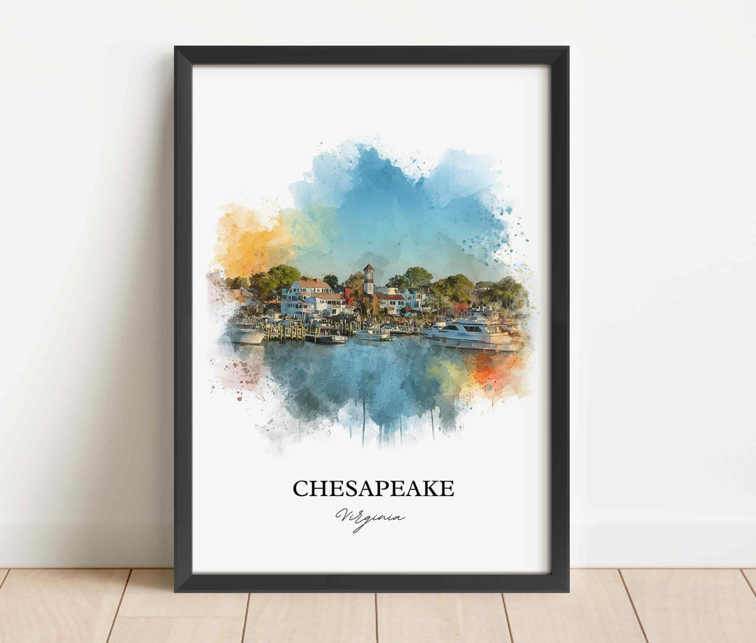 Chesapeake, Virginia – Watercolor Art Print
