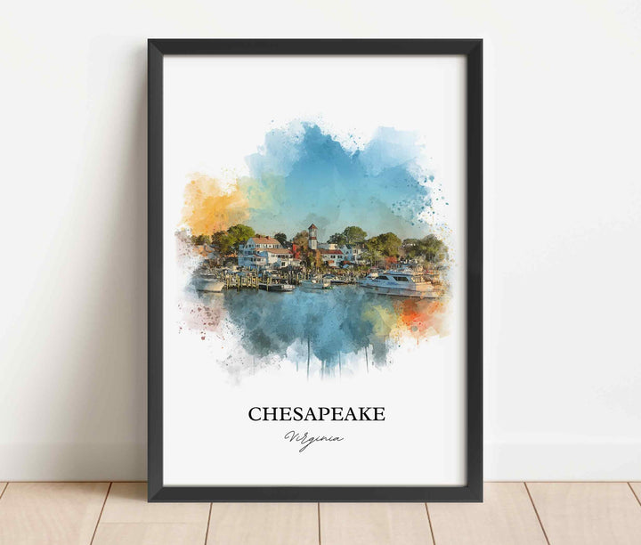 Chesapeake, Virginia – Watercolor Art Print
