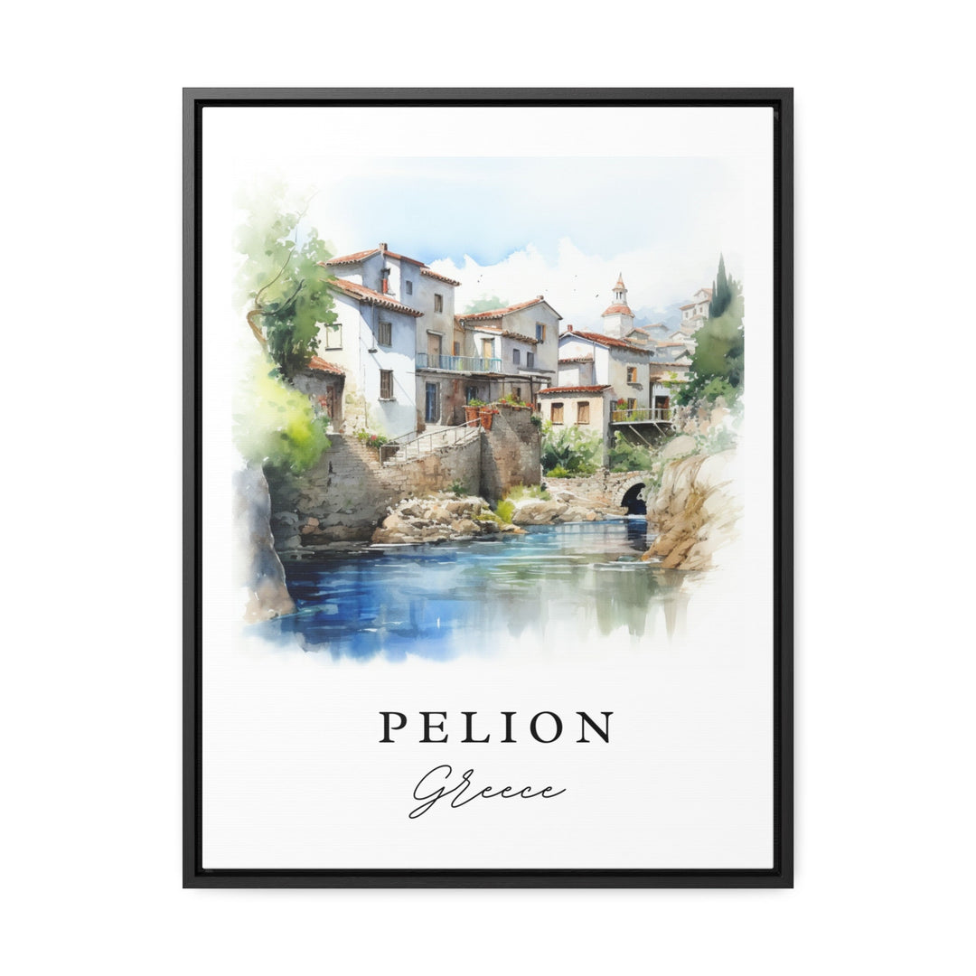 Pelion Greece Wall Art, Pelion Print, Pelion Watercolor Art, Thessaly Greece Gift,