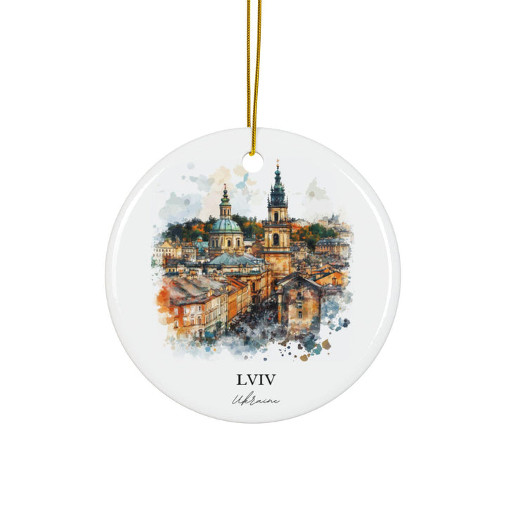 Lviv Ukraine Ornament: Unique Ukraine Souvenir, Lviv Xmas Decor, and Authentic Lviv Ukraine Gift
