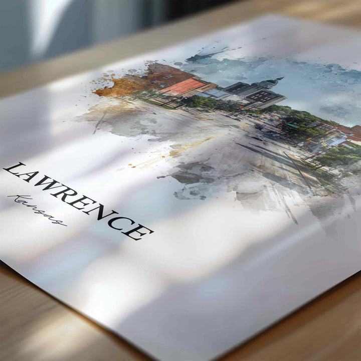 Lawrence, Kansas – Watercolor Art Print