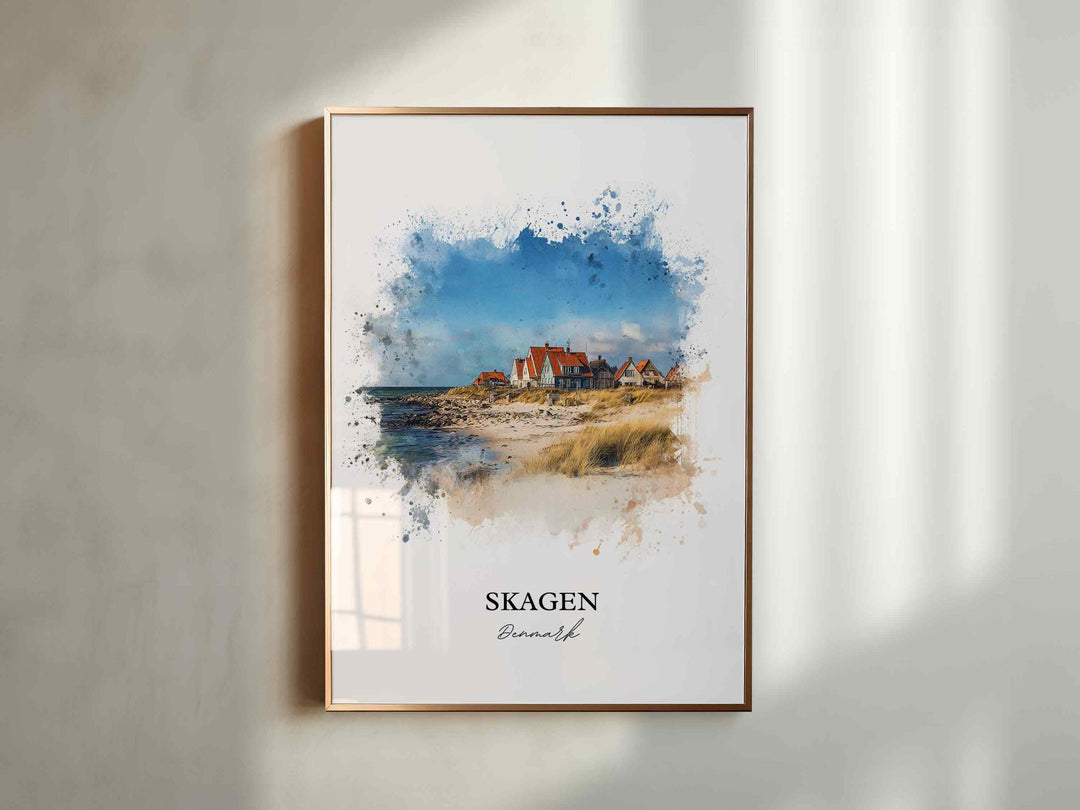 Skagen, Denmark – Watercolor Art Print