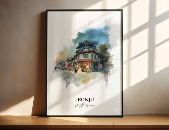 Jeonju, South Korea – Watercolor Art Print