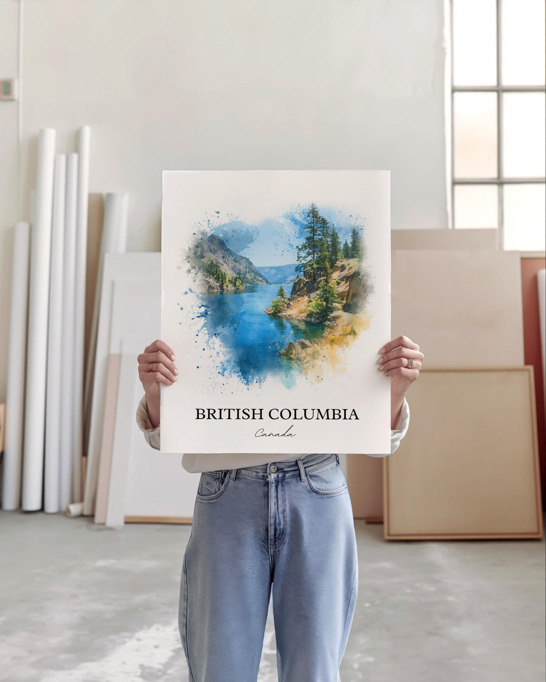 British Columbia Wall Art, British Columbia Print, BC Watercolor Art, Vancouver Gift, BC Canada Print, Travel Poster, Housewarming Gift
