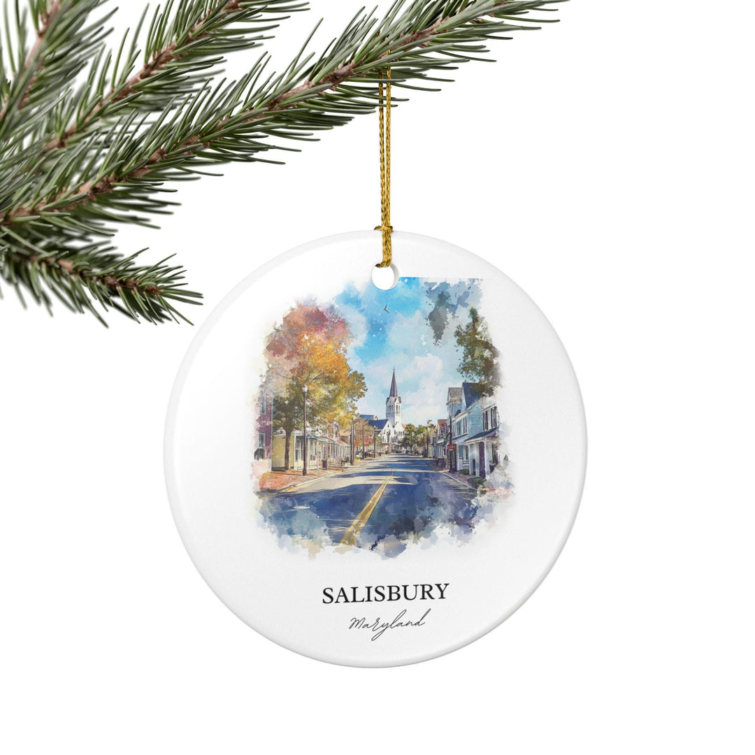 Salisbury MD Ornament: Unique Salisbury Maryland Souvenir, Maryland Xmas Decor, and Authentic Maryland Gift