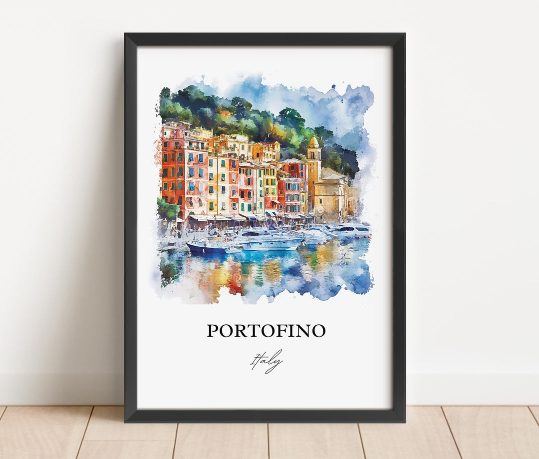 Portofino, Italy – Watercolor Art Print