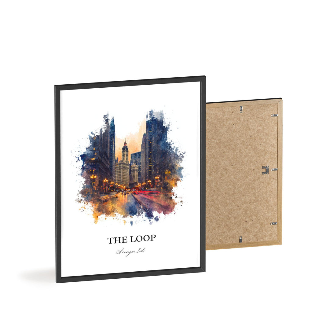 The Loop, Chicago Illinois – Watercolor Art Print