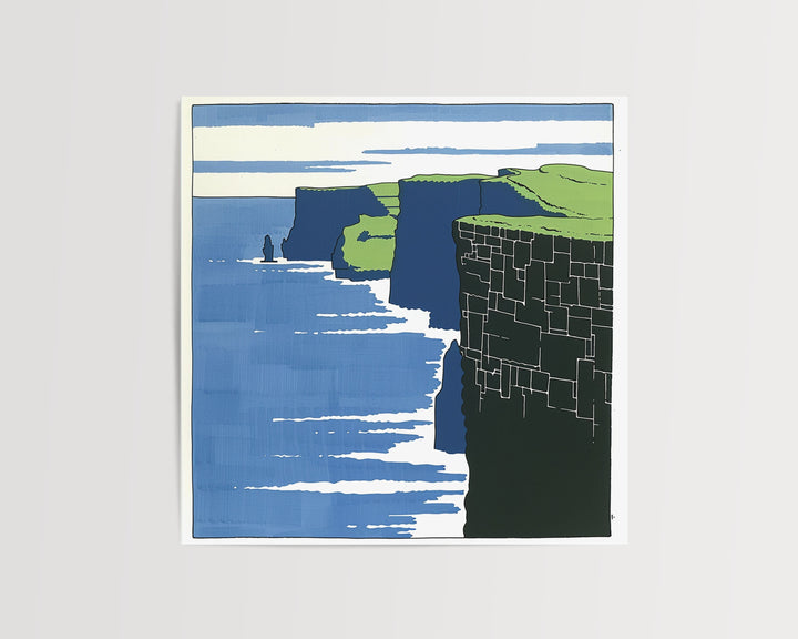 Modern Ireland Art, Cliffs of Moher Print, Unique Ireland Art, Moher Ireland Gift, Travel Poster, Housewarming Gift