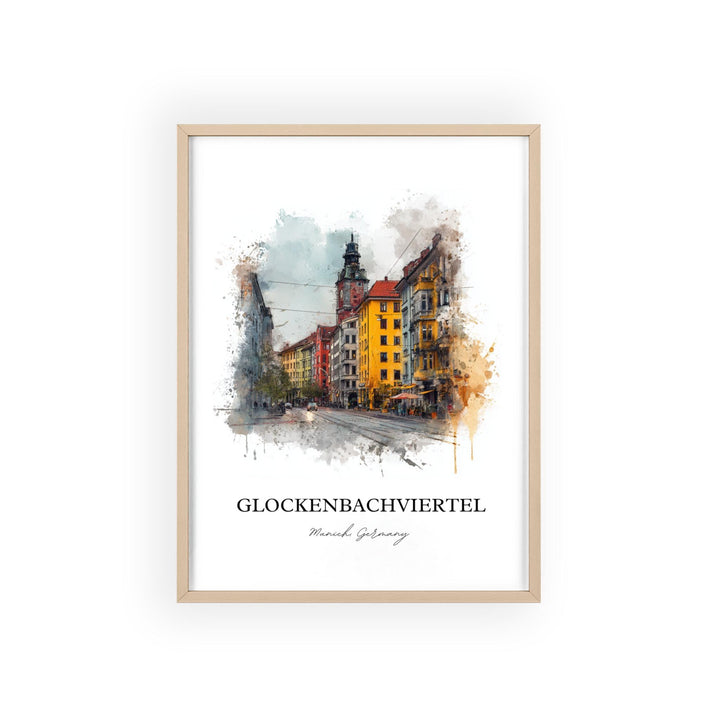 Glockenbachviertel, Germany – Watercolor Art Print