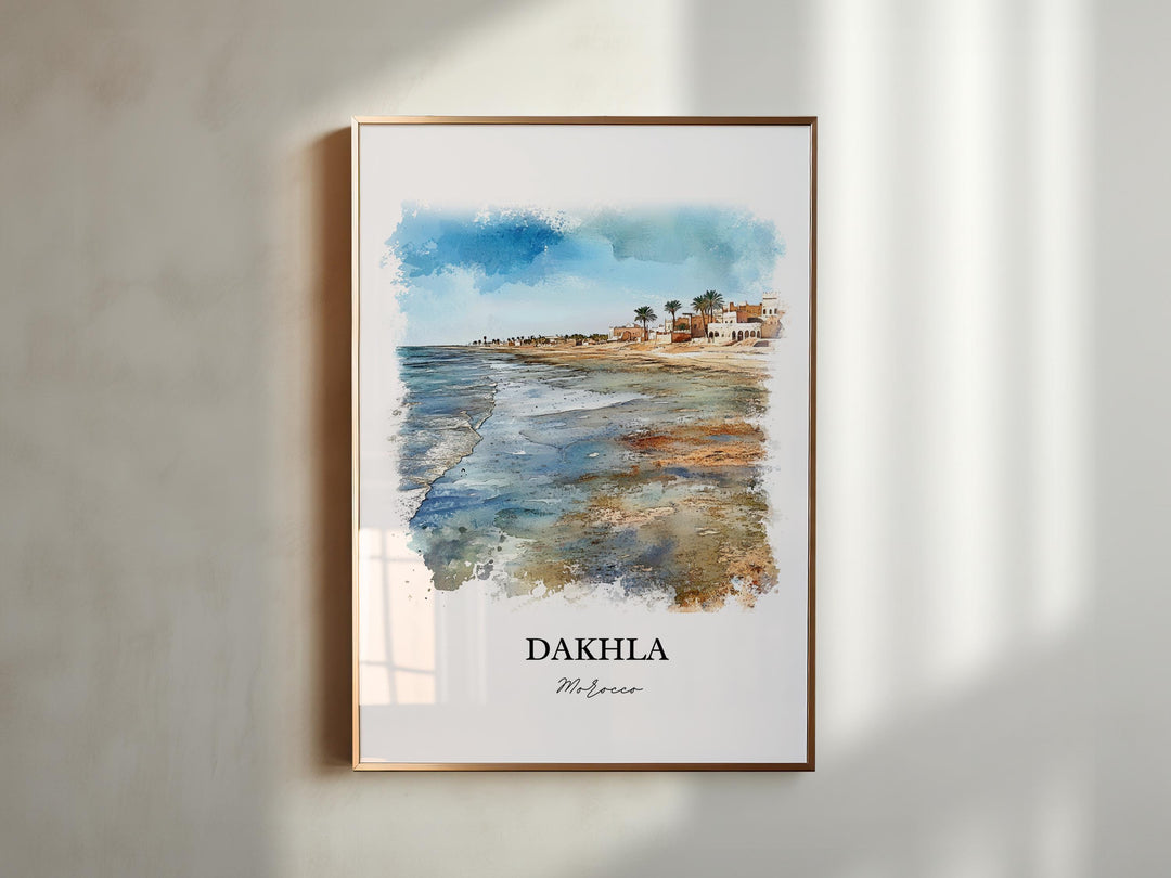 Dakhla, Morocco – Watercolor Art Print