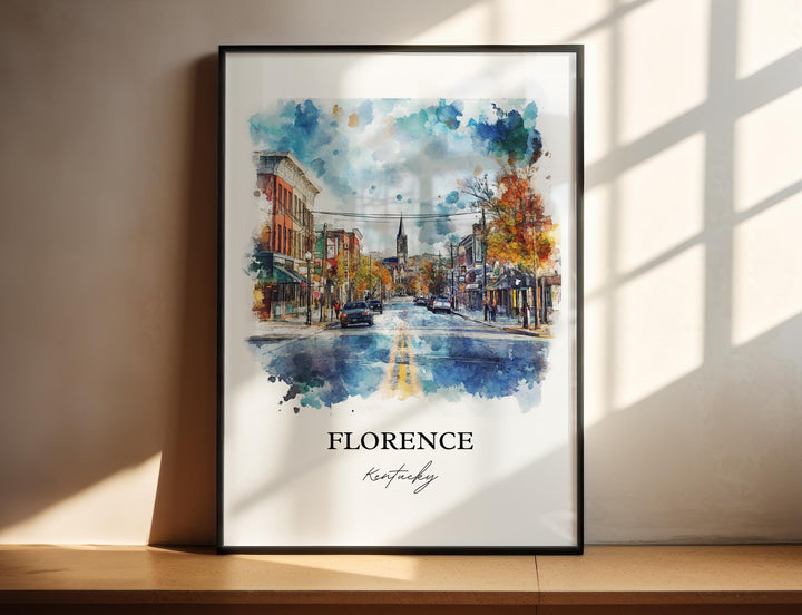 Florence, KY, Kentucky – Watercolor Art Print