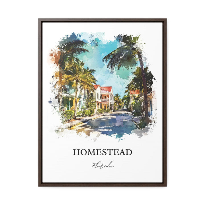 Homestead, Florida, USA – Watercolor Art Print