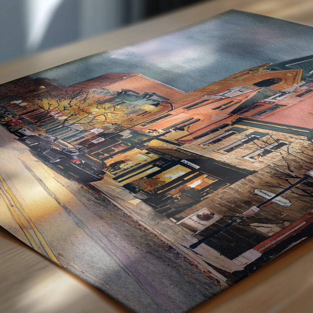 Ann Arbor, Michigan, USA – Watercolor Art Print