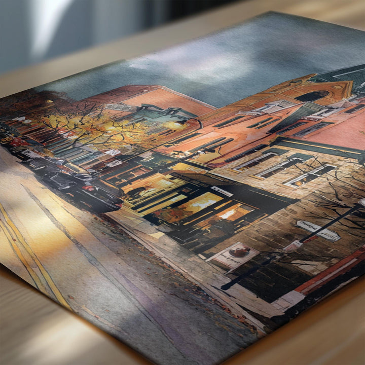 Ann Arbor, Michigan, USA – Watercolor Art Print