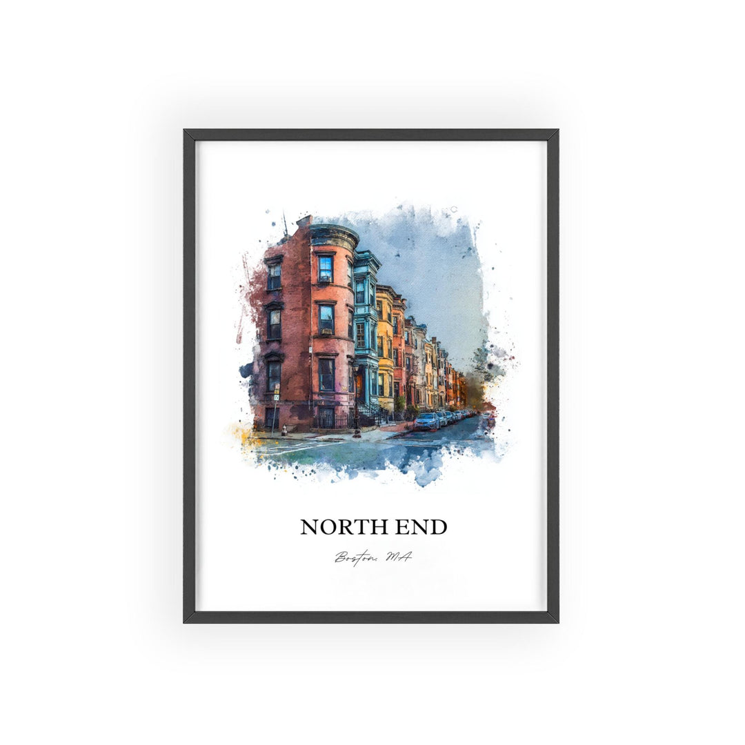 North End, Boston MA – Watercolor Art Print