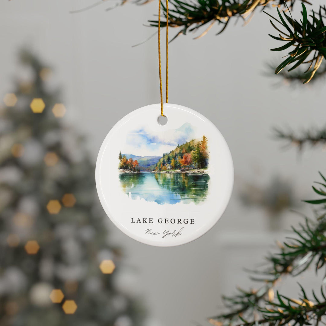 Lake George Ornament: Unique Lake George Souvenir, Lake George Xmas Decor, and Authentic Lake George NY Gift