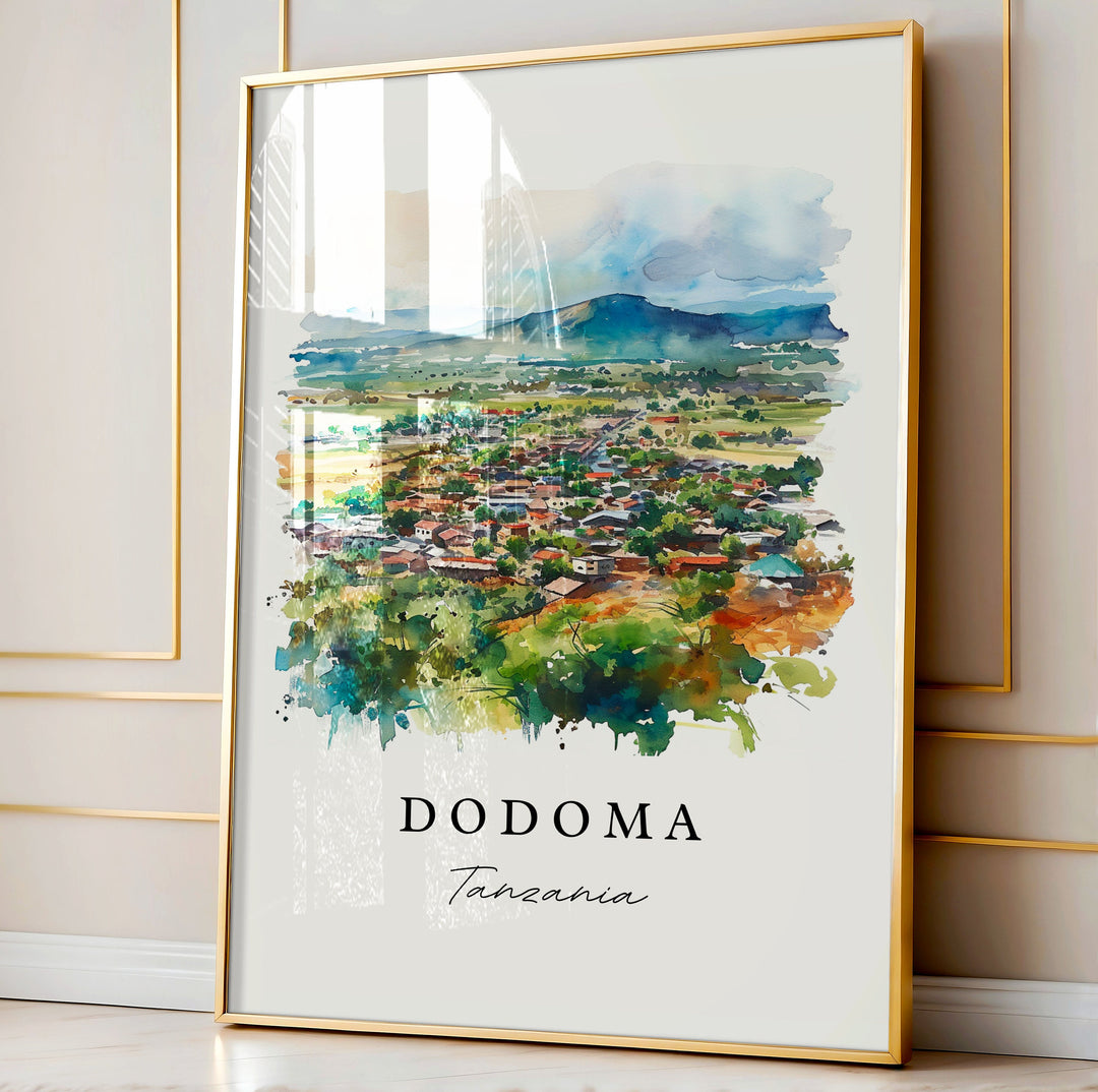 Dodoma Tanzania wall art - Tanzania, Dodoma print, Dodoma Wedding gift, Birthday present, Custom Text, Perfect Gift