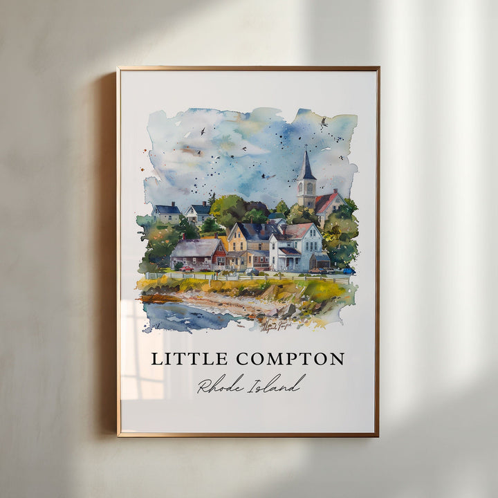 Little Compton RI Art, Little Compton Print, Newport Watercolor RI, Rhode Island Art Gift,
