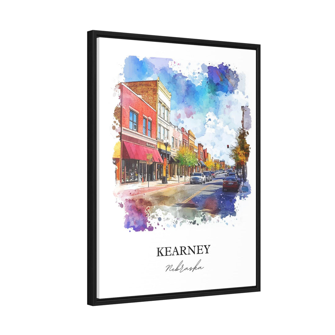 Kearney Nebraska Wall Art, Buffalo County NE Print, Nebraska Watercolor Art, Kearney Gift, Travel Print, Travel Poster, Housewarming Gift