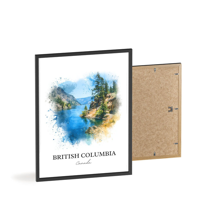 British Columbia Wall Art, British Columbia Print, BC Watercolor Art, Vancouver Gift, BC Canada Print, Travel Poster, Housewarming Gift