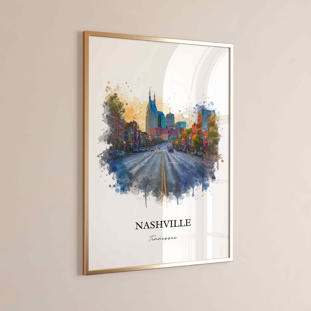 Nashville, Tennessee – Watercolor Art Print