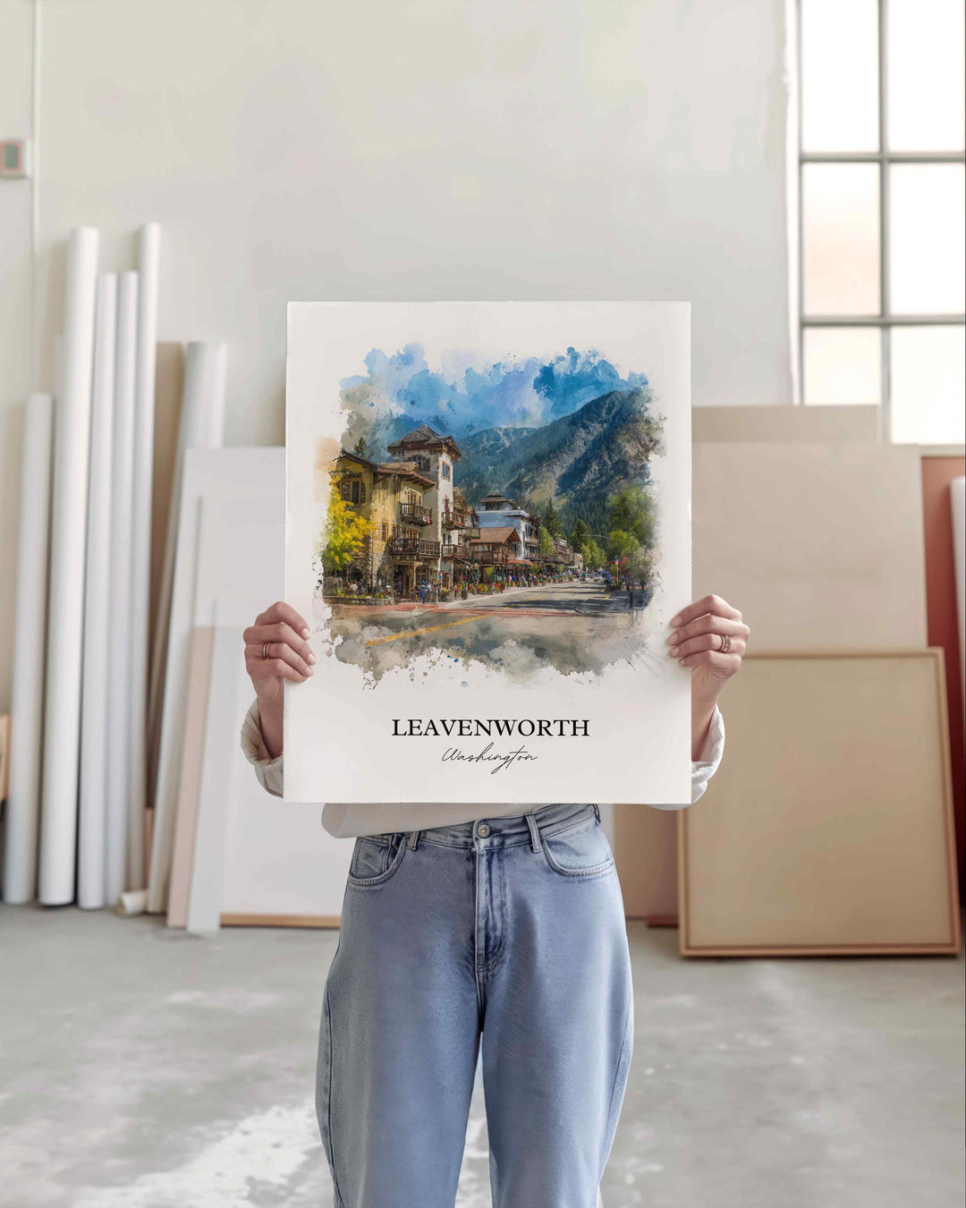 Leavenworth, Washington – Watercolor Art Print