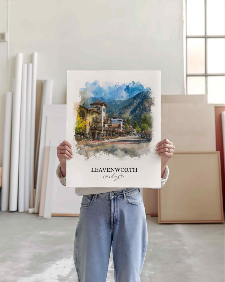Leavenworth, Washington – Watercolor Art Print