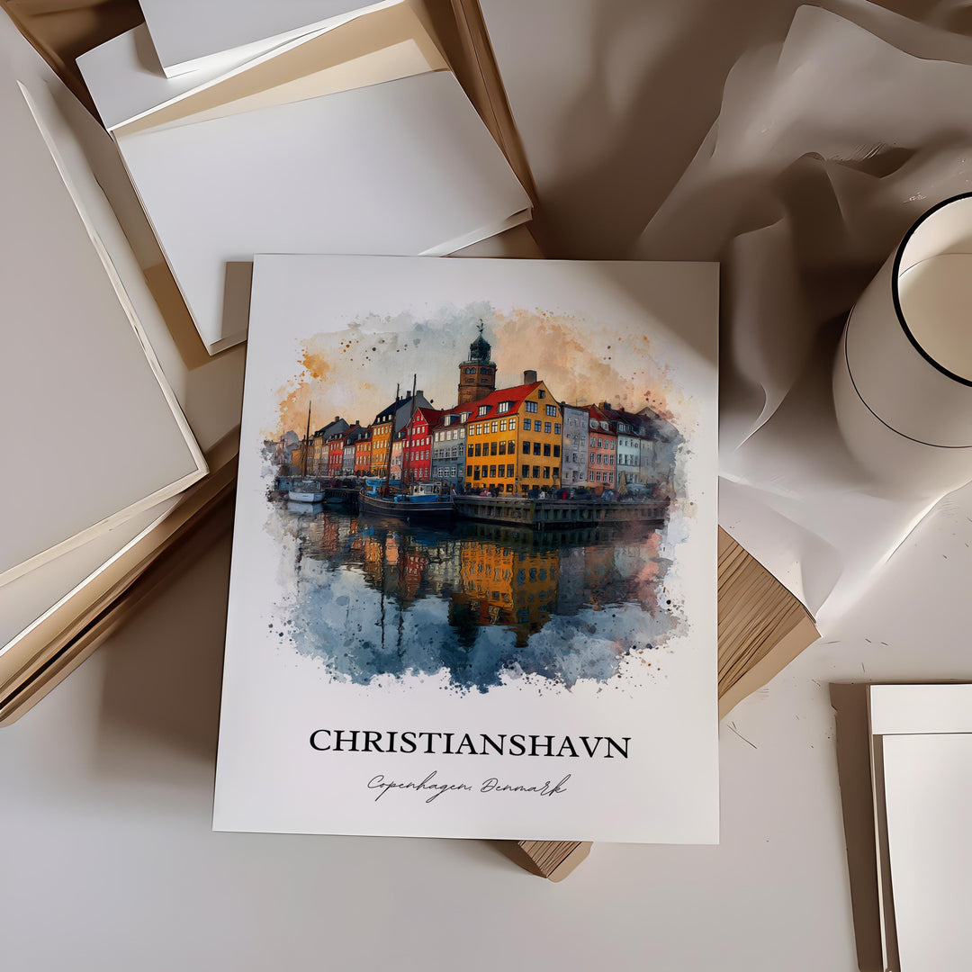 Christianshavn, Denmark – Watercolor Art Print