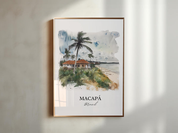 Macapá Brazil Wall Art, Amapá State Print, Brazil Watercolor Art, Macapá Gift, Travel Print, Travel Poster, Housewarming Gift