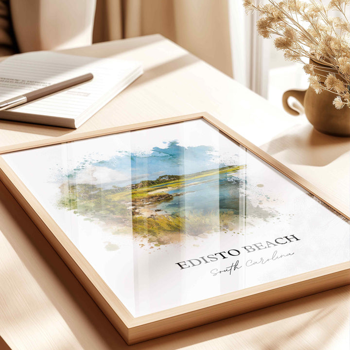 Edisto Beach, South Carolina – Watercolor Art Print