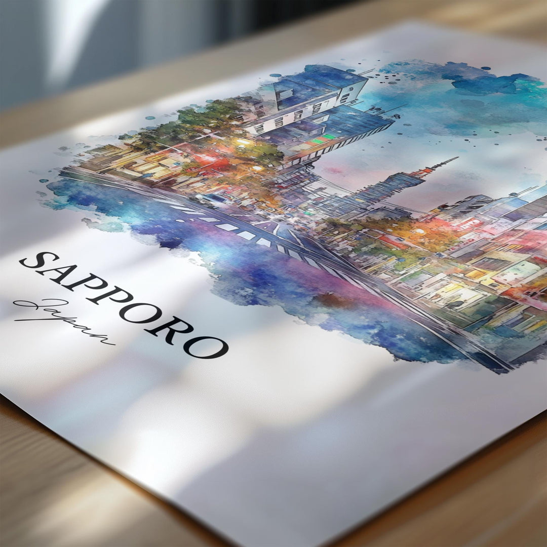 Sapporo, Japan – Watercolor Art Print