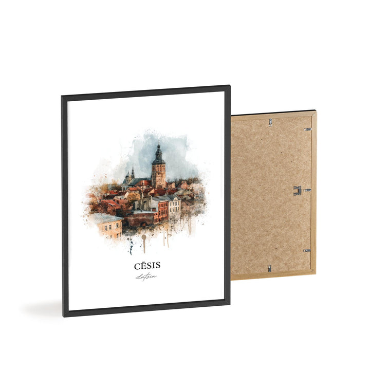Cesis, Latvia – Watercolor Art Print