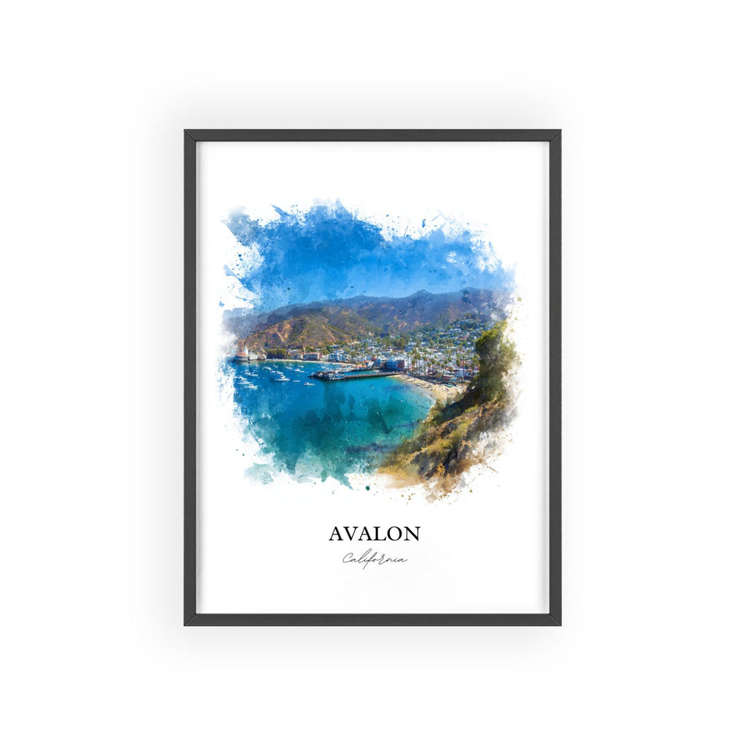 Avalon, California – Watercolor Art Print
