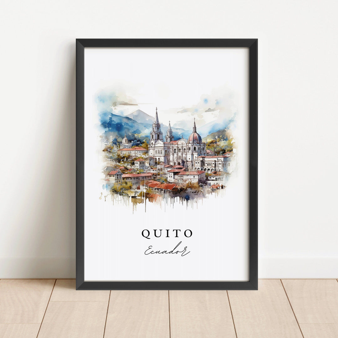 Quito Ecuador wall art - Ecuador, Quito poster, Quito Wedding gift, Birthday present, Custom Text, Personalized Gift