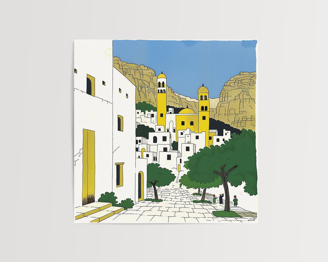 Modern Algeria Art, Algeria Africa Print, Unique Algeria Art, Algeria Gift, Travel Poster, Housewarming Gift