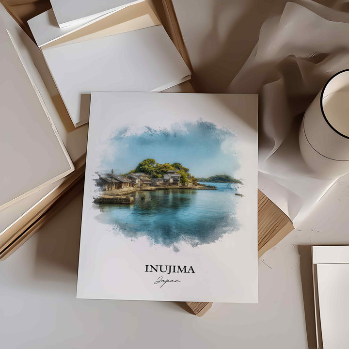 Inujima, Japan – Watercolor Art Print