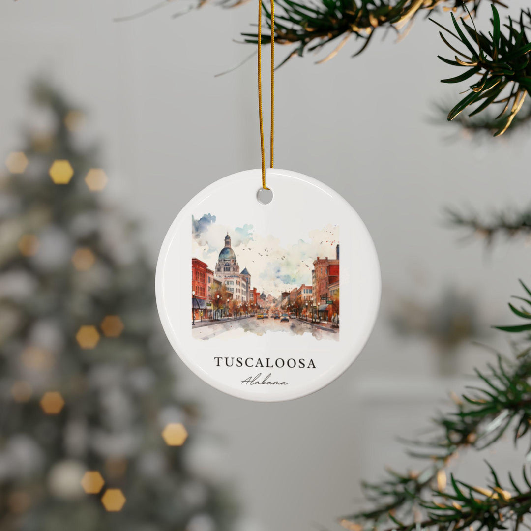 Tuscaloosa Ornament: Unique Tuscaloosa Souvenir, Bama Xmas Decor, and Authentic Alabama Gift