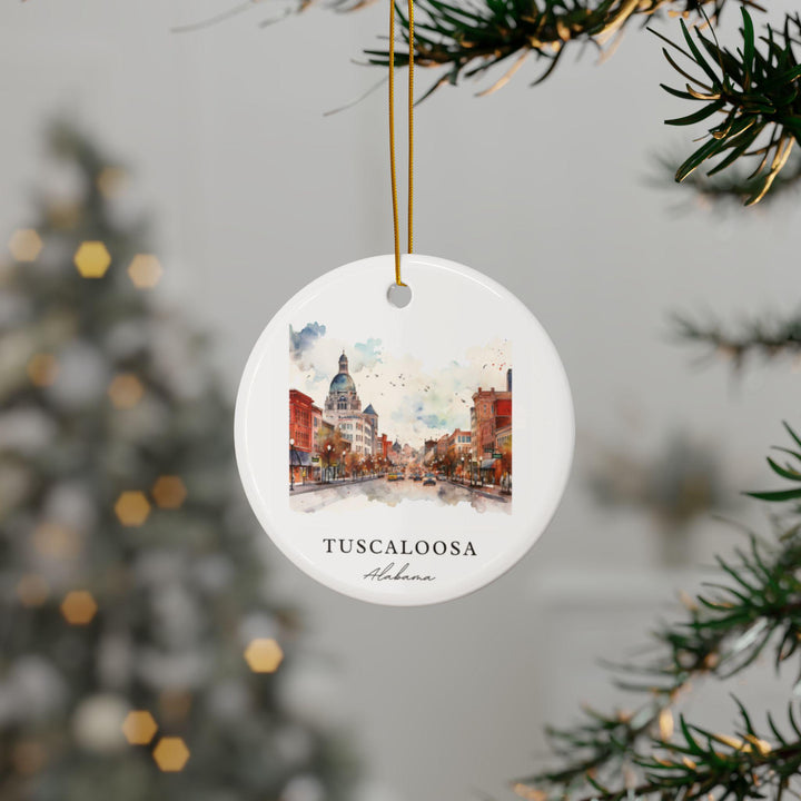 Tuscaloosa Ornament: Unique Tuscaloosa Souvenir, Bama Xmas Decor, and Authentic Alabama Gift