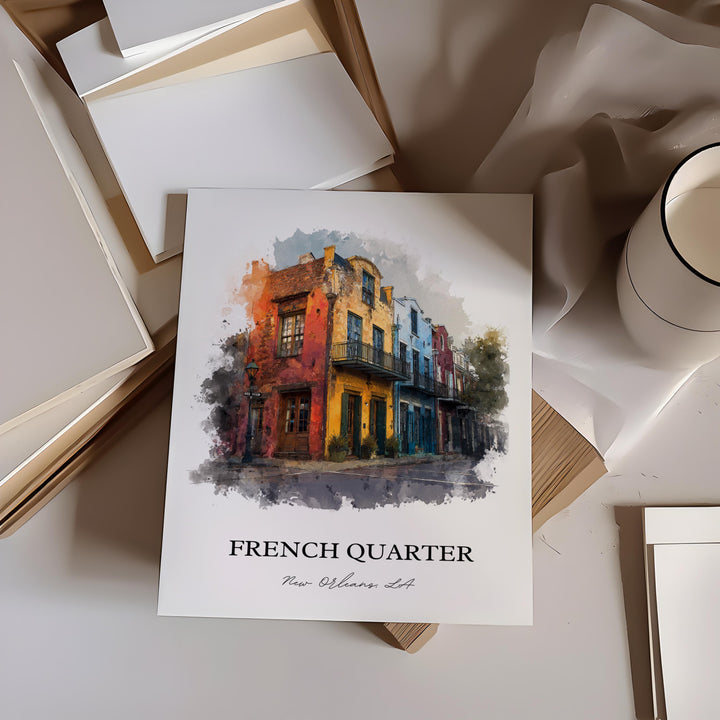 New Orleans, Louisiana, USA – Watercolor Art Print