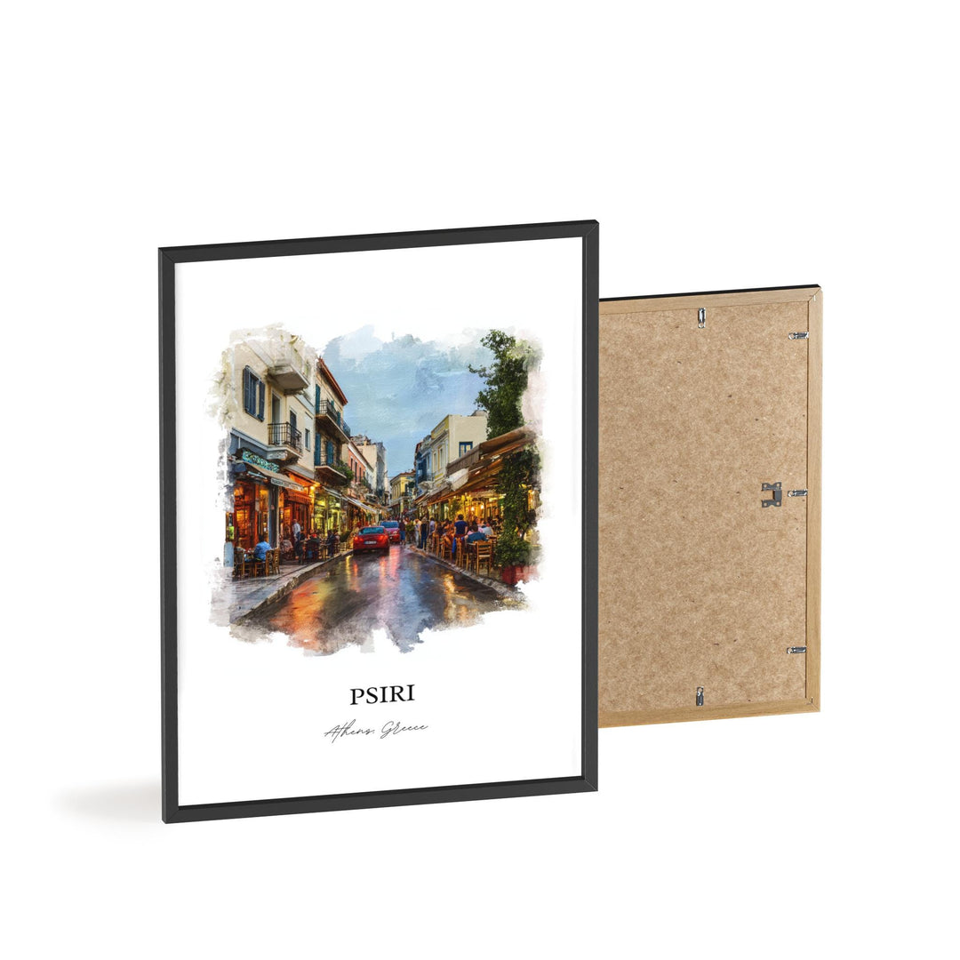 Psiri, Athens Greece – Watercolor Art Print